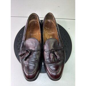 Alden 663 Classic Burgundy Calfskin Leather Tassel Loafers 10 A/C Made in USA